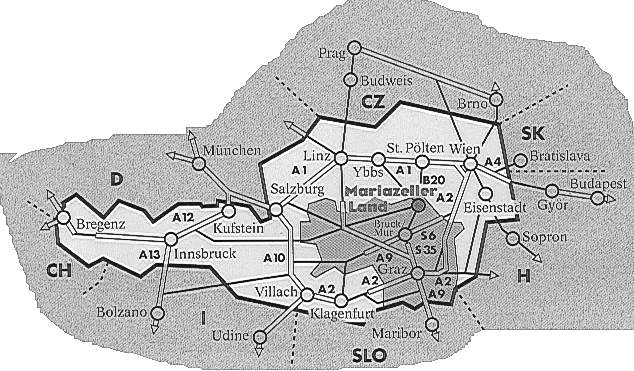 карта-схема Австрии